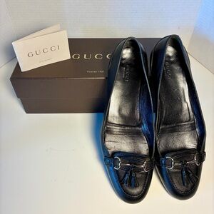 Gucci Women's Black Tassel Loafers